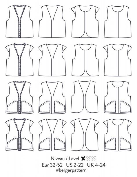 Gilet Sewing, French Pattern, The Fold Line, Paper Sewing Patterns, Fusible Interfacing, Instructions Booklet, Sewing Blogs, Size Pattern, Free Sewing