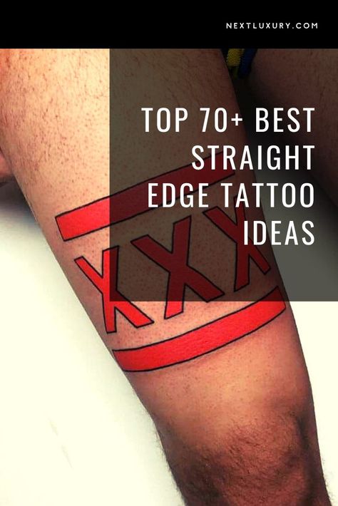 Tattoos have long been used to make statements about the wearer’s lifestyle and one of the most recognized of these meaningful symbols is the straight edge tattoo. #tattooideas Straight Edge Tattoo Designs, Straight Edge Tattoo Ideas, Hardcore Tattoos, Straight Edge Tattoo, Hardcore Tattoo, Edge Tattoo, Punk Subculture, Meaningful Symbols, Knuckle Tattoos