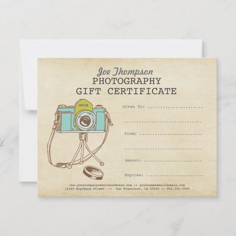 Photography Gift Certificate Template, Photography Gift Certificate, Fireworks Photography, Save The Date Wording, Salon Gifts, Card Photography, Gift Certificate Template, Photographer Gifts, Gifts For Photographers