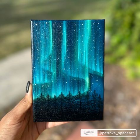 Easy Painting Ideas On Square Canvas, Painting On Big Canvas, Space Painting Easy, Canvas Painting Projects, Diy Canvas Art Easy, Canvas Art Painting Acrylic, Night Sky Art, Sky Art Painting, Diy Abstract Canvas Art