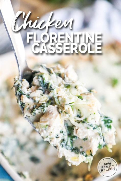 Frozen Spinach Recipes, Shredded Chicken Casserole, Casseroles For Dinner, Fresh Spinach Recipes, Chicken And Spinach Casserole, Chicken Spinach Recipes, Chicken Florentine Casserole, Recipes Using Rotisserie Chicken, Easy Chicken Casserole Recipes