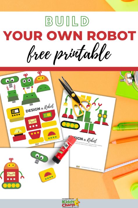 Build A Robot Printable, Robot Template, Robot Classroom, Floor Games, Stem Kids, Build Your Own Robot, Games Kindergarten, Lap Book Templates, Homeschooling Science