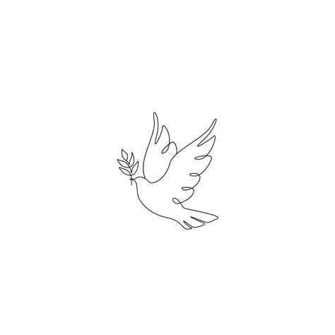 Bird Of Peace Tattoo, Dove Tattoo On Back, Tattoo Doves Flying, Two Doves Drawing, Single Line Dove Tattoo, Dove Design Tattoo, White Winged Dove Tattoo, Dove On Hand Tattoo, Biblical Bird Tattoos