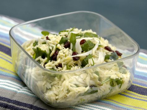 Sweet and Tangy Orzo Salad recipe from Giada De Laurentiis via Food Network Giada In Italy Recipes, Giada De Laurentiis Recipes, Giada Recipes, Orzo Salad Recipes, Broccoli Pesto, Orzo Salad, Giada De Laurentiis, Top Recipes, Authentic Recipes