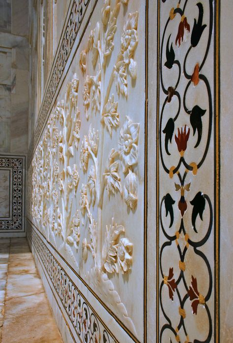 Taj Mahal Interior Design, Taj Mahal Inside, Taj Mahal Interior, Taj Mahal Marble, Taj Mahal Art, Tac Mahal, Art Deco Style Interior, India Architecture, Persian Architecture