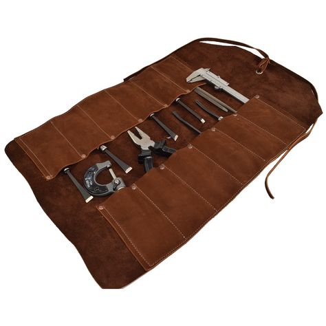 Big Tool Roll Handmade by Hide and Drink :: Swayze Suede * Click on the image for additional details. (This is an affiliate link) #toolorganizers Leather Tool Roll, Tools Organizer, Iron Holder, Tool Roll, Watch Roll, Pen Organization, Case Knives, Leather Scraps, Sunglass Holder