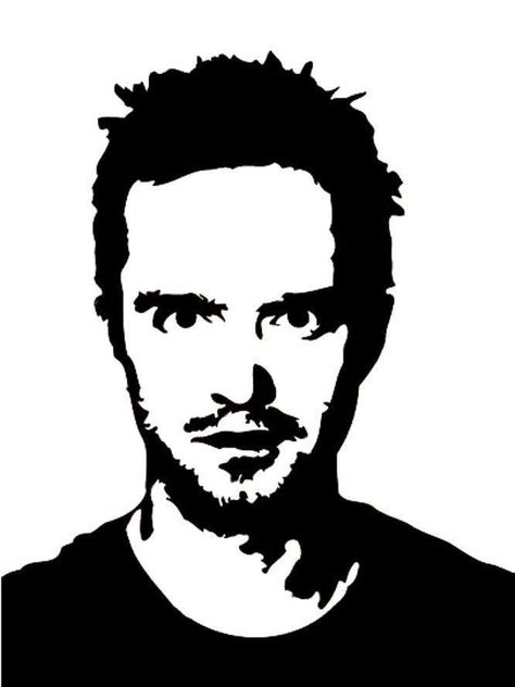 Breaking Bad Art, Breaking Bad Jesse, Face Stencils, Bad Drawings, Bear Artwork, Stippling Art, Graffiti Lettering Fonts, Aaron Paul, Banksy Art