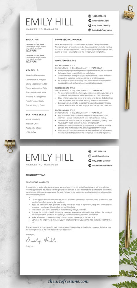 The Art of Resume Template | Professional Executive Resume Template Bundles with Free Cover Letter The Best Resume I Have Ever Seen, Work Resume Templates, Free Resume Template Download Editable, Resume 2024, Resume Video, Simple Resume Examples, Architecture Resume, Business Resume Template, Letter Reference