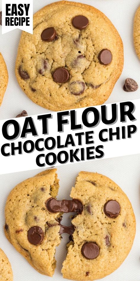 Oat Flour Chocolate Chip Cookies, Mama Knows Gluten Free, Oat Flour Cookies, Oat Flour Recipes, Gf Cookies, Flourless Cookies, Dairy Free Cookies, Easy Gluten Free Desserts, Gluten Free Cookie Recipes