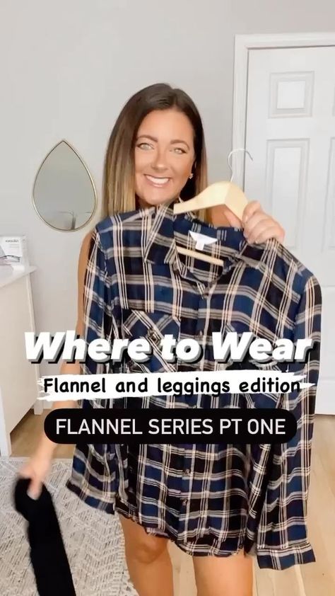 Buffalo Plaid Shirt Outfit, How To Style Flannel Shirt, Plus Size Flannel Outfits, Flannel With Leggings, How To Style Flannel, Ways To Wear A Flannel, Styling A Flannel, Flannel And Leggings, Walmart Outfits