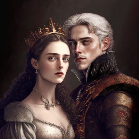 king and queen drawings, art Victorian King Aesthetic, Royal Family Portraits Art, King And Queen Portrait Painting, King And Queen Drawing Couple, King And Queen Art Couple, Royal King And Queen Aesthetic, King And Queen Character Design, Old Queen Fantasy Art, Queen And King Aesthetic