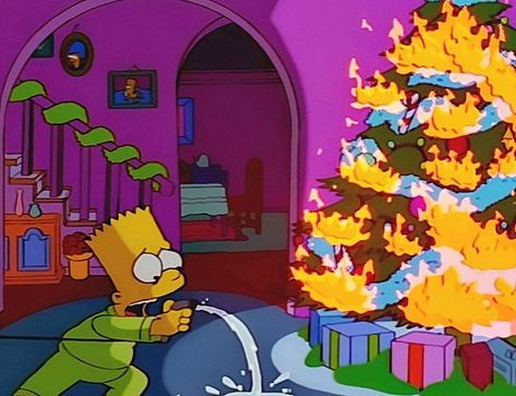 The Simpsons Christmas, Simpsons Christmas, Simpsons Meme, Grave Of The Fireflies, New Year Pictures, Cute Christmas Wallpaper, The Simpson, Iphone Wallpaper Themes, Wallpaper Iphone Christmas