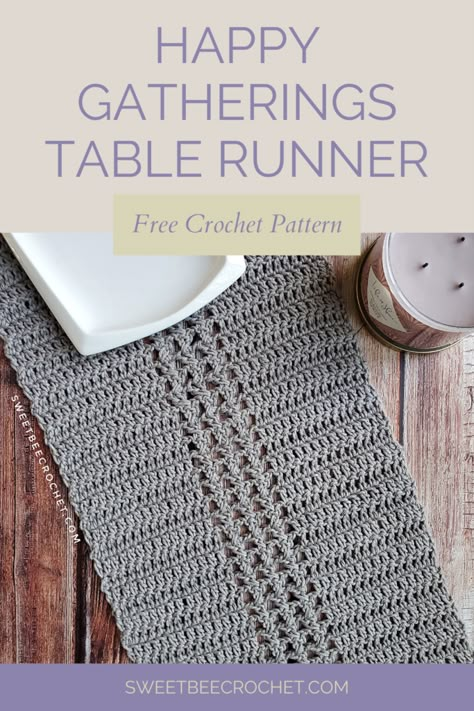 Crochet Table Runner Pattern, Crochet Table, Stylish Crochet, Crochet Table Runner, Crochet Kitchen, Table Runner Pattern, Crochet Home Decor, Crochet For Home, Double Crochet Stitch