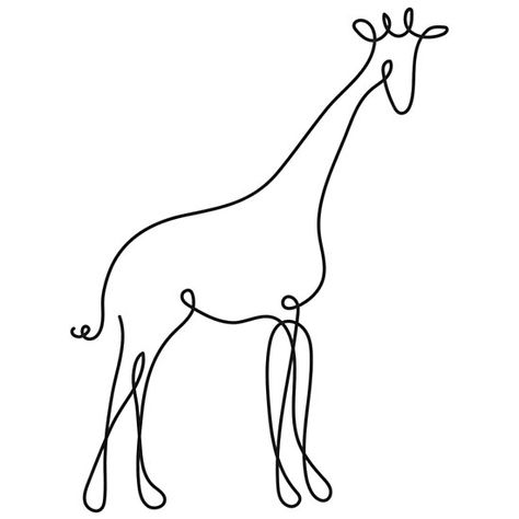 Giraffe Line Drawing, Drawing Of A Giraffe, Giraffe Tattoo, Boys Tattoo, Art One Line, Watercolour Ideas, Paint Nite, Continuous Line Drawing, One Line Art