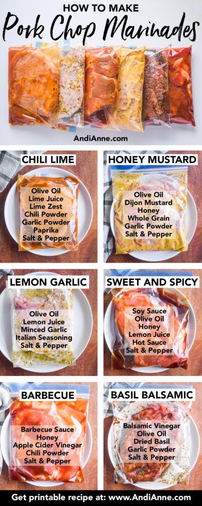 Pork Chop Marinades, Healthy Pork Chop Recipes, Healthy Pork Chops, Pork Chop Marinade, Healthy Pork, Easy Healthy Dinner Recipes, Dinner Recipes Easy, Easy Healthy Dinner, Dinner Recipes Healthy