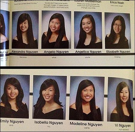 "we know what you're thinking and, no, we're not related" High School Senior Quotes, Best Yearbook Quotes, Best Senior Quotes, Funny Yearbook Quotes, Senior Year Quotes, Funny Yearbook, Yearbook Pages, Hip Problems, Yearbook Quotes