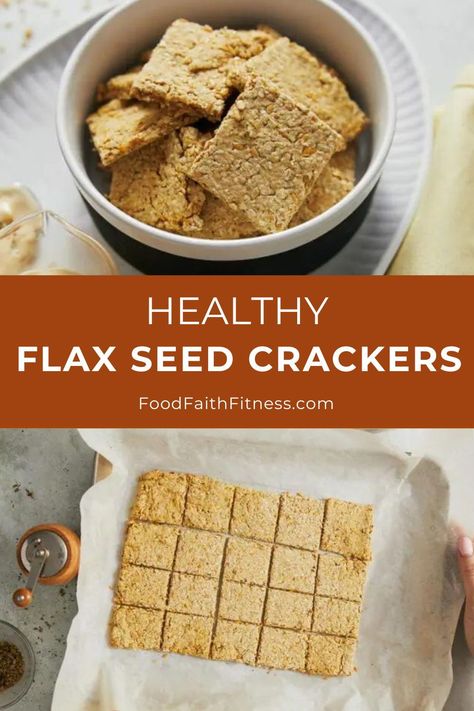 These low carb, gluten-free Flax Seed Crackers crunch as good as they taste! Flax Crackers Recipe, Cassava Crackers, Seed Crackers Recipe, Flax Crackers, Flax Seed Crackers, Clean Eating Snack Recipes, Seed Crackers, Healthy Crackers, Hummus Recipe Homemade