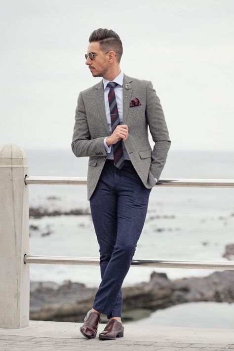 Tucked In Shirt Outfit, Grey Blazer Outfit, Pants Ideas, Terno Slim, Blazer Outfits Men, Man In A Suit, Mens Fashion Blazer, Blazer Outfit, Mens Fashion Classy