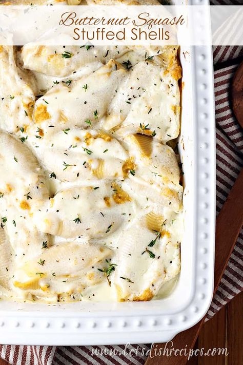 Butternut Squash Stuffed Shells Butternut Squash Stuffed Shells, Squash Stuffed Shells, Butternut Squash Stuffed, Creamy Garlic Parmesan Sauce, Creamy Pesto Pasta, Stuffed Shells Ricotta, Butternut Squash Puree, Garlic Parmesan Sauce, Jumbo Pasta Shells