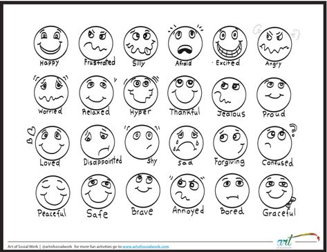 Feeling faces printable coloring sheet  | Kristina Sargent Feelings Faces, Feelings Activities, Emotion Faces, Emotion Chart, Feelings Chart, Counseling Kids, School Social Work, Counseling Activities, Child Therapy