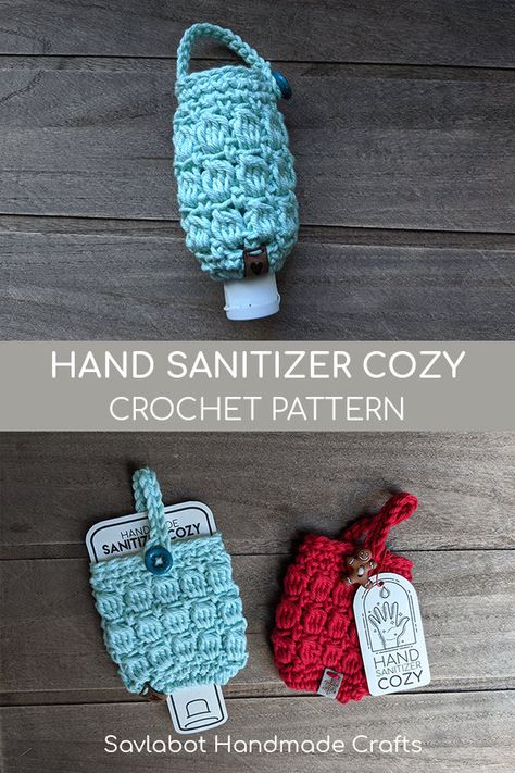 Small Crochet Gifts, Cozy Crochet Patterns, Knitting Machine Patterns, Crochet Keychain, Bobble Stitch, Quick Crochet, Crochet Home, Hand Sanitizer, Crochet Gifts