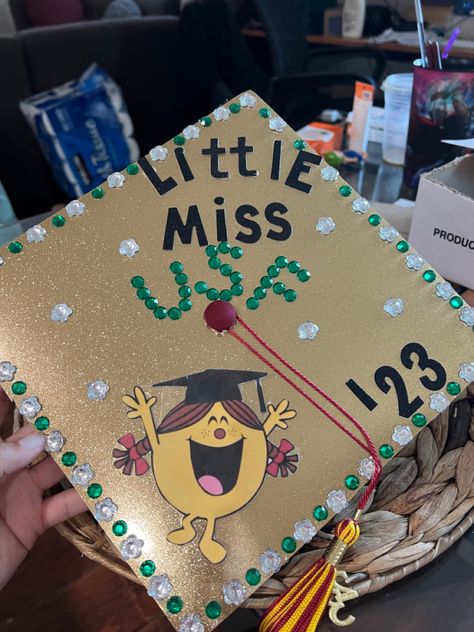 Little Miss Graduate, Grad Cap Ideas, Graduation Inspiration, University Of San Francisco, Max And Ruby, High School Graduation Cap, College Graduation Cap Decoration, Grad Hat, Senior Stuff