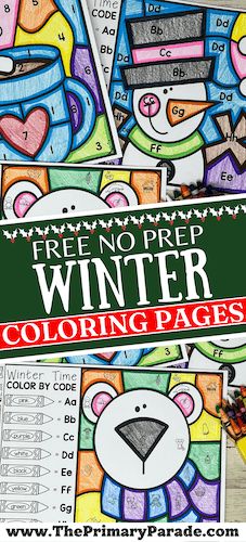 Free Winter coloring pages for color by number fun. Learn letters, numbers, and colors with these fun Christmas color by number printables Color By Letters Free Printable, Christmas Color By Number Free, Free Winter Coloring Pages, Christmas Color By Number, Winter Coloring Pages, Number Printables, Fnaf Coloring Pages, Preschool Christmas Activities, Learn Letters