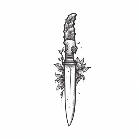 Small Knife Tattoos For Women, Razer Blade Tattoo, Fearlessness Tattoo, Blade Tattoo Men, Small Knife Tattoo, Small Shaded Tattoos, Switch Blade Tattoo, Knife Tattoo Design, Tattoo Design For Men