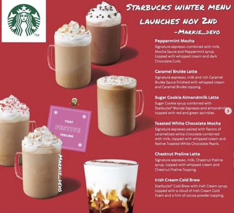 Starbucks Holiday Menu for 2022 reportedly arrives on November 2nd, with the red cups coming a couple weeks later. Here's your look at the holiday drinks and food items. Starbucks Seasonal Drinks, Cake Pop Flavors, Minuman Starbucks, Starbucks Cake Pops, Starbucks Fall Drinks, Starbucks Drink Menu, Xmas Menu, Starbucks Holiday Drinks, Starbucks Cake