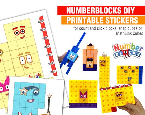 Keith's Toy Box: Numberblocks Printables Numberblocks Printables Free, Snap Cubes, Number Blocks, Free Printable Numbers, Printable Numbers, Sticker Template, Face Stickers, Toy Box, Christmas 2023