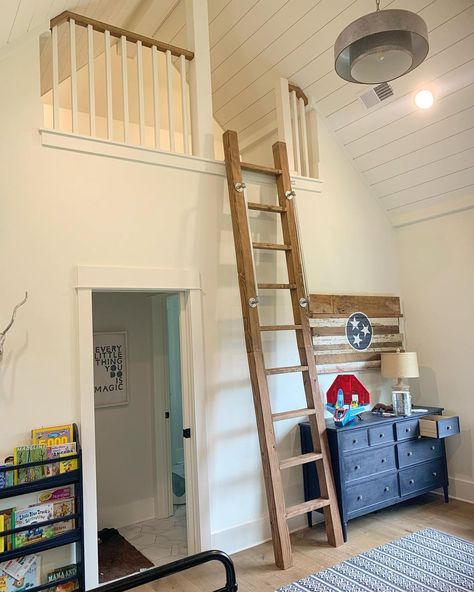 Loft Above Bed, Play Cupboard, Study Unit Designs In Bedroom, Study Unit Designs, Loft Above Kitchen, Loft Access, Loft Rooms, Foldable Ladder, Loft Playroom