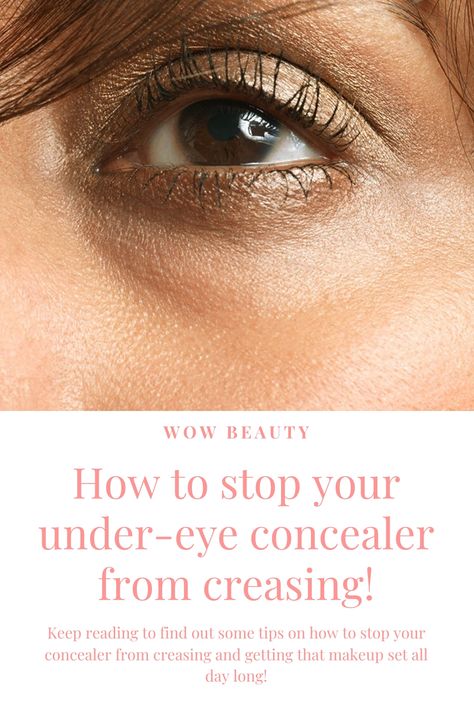 Raise a hand if you find that your concealer starts to crease and settle in those under-eyes after applying concealer? Now, fine lines and wrinkles are a natural thing and beautiful – but that doesn’t mean your concealer needs to settle in them! Keep reading to find out some tips on how to stop your concealer from creasing and getting that makeup set all day long! How To Set Under Eye Concealer, How To Prevent Under Eye Creasing, Under Eye Concealer Creasing, Stop Under Eye Creasing, Under Eye Makeup Creasing, Applying Concealer Under Eyes, How To Apply Concealer Under Eyes, Best Eye Concealer, Concealer Creasing