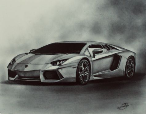 Tonal Drawing of a lamborghini Lamborghini Sketch Pencil, Cars Pencil Drawing, Lamborghini Aventador Sketch, Lamborghini Drawing Sketches, Car Pencil Drawing, Lamborghini Aventador Drawing, Drawing Lamborghini, Lamborghini Sketch, Lamborghini Drawing