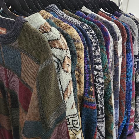 Dark Grunge 90's / Indie / Cabincore Patterned Oversized Cozy Pullover Mystery Box Grandpa Sweater - Etsy Cozy Fall Clothes, 90s Winter Aesthetic, Fall 90s Fashion, 90s Grunge Winter Outfits, Midwest Emo Sweater, Winter Clothing Ideas For Women, 90s Clothes Aesthetic, Cozy Clothes Aesthetic, Cabincore Aesthetic Outfits