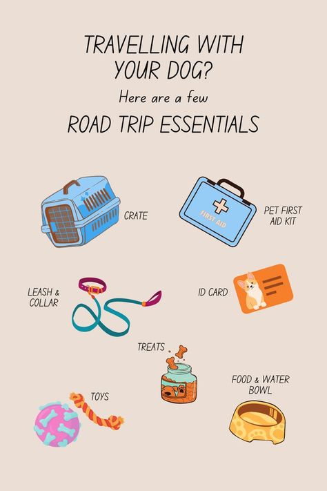 Dog Road Trip, Road Trip With Dog, Dog Mommy, Dog Essentials, Trip Essentials, Road Trip Essentials, Dog Travel, Dog Care, Pet Travel