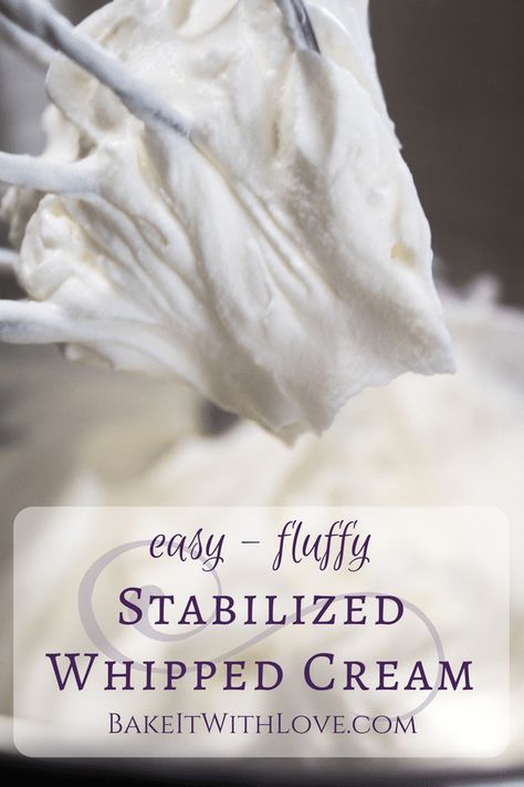 Stablized Whipped Cream, Whipped Cream Icing Recipe, Sturdy Whipped Cream Frosting, Custard Cakes, Stable Whipped Cream, Stabilized Whipped Cream Frosting, Whipped Cream Frosting Recipe, Perfect Whipped Cream, Whipped Cream Icing