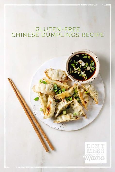 Dumplings Asian, Dumplings Chinese, Dumplings Recipe Chinese, Gyoza Dumplings, Gluten Free Chinese, Gluten Free Appetizers, Chinese Dumplings, Gluten Free Chili, Dumplings Recipe