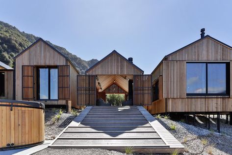 The replication series of boat sheds. @triplestarnz | Fishermans Lane  See more at archipro.co.nz Grand Designs Houses, Cove House, Passive House Design, Bay Boat, New Zealand Architecture, World Architecture Festival, Southern Architecture, Boat Shed, Brighton Houses