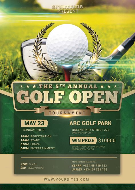 Golf Flyer Preview - GraphicRiver Golf Tournament Poster Design, Golf Flyer Design, Golf Banner Design, Golf Graphic Design Poster, Golf Poster Design, Golf Tournament Flyer, Golf Giveaways, Contest Poster, Golf Invitation