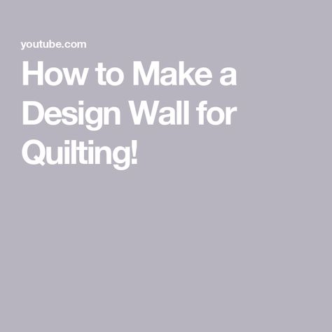 How to Make a Design Wall for Quilting! Design Wall For Quilting, Small Sewing Room, Quilt Wall Hangers, Quilt Design Wall, Small Sewing Rooms, Sewing Room Furniture, Small Sewing, Minimalist Wall Decor, Diy Quilt