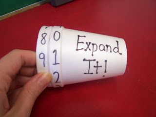 Second Grade Signpost: Monday Made It - Expanded Form Cups Expanded Form Activities, Expanded Notation, 2nd Grade Activities, Meeting Ideas, Kindergarten Reading Activities, Expanded Form, Math Place Value, Daily 3, Teacher Templates