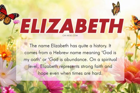 elizabeth name meaning Elizabeth Meaning, 33 Angel Number, Daily Positivity, Saturn Return, Strong Names, Edgar Cayce, Dream Dictionary, Biblical Names, Tarot Card Spreads