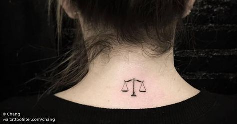 Tattoo On The Back, Balance Tattoo, Scale Tattoo, Libra Zodiac Sign, Weight Scale, Libra Zodiac, Astrology Zodiac, Unique Recipes, Deathly Hallows Tattoo