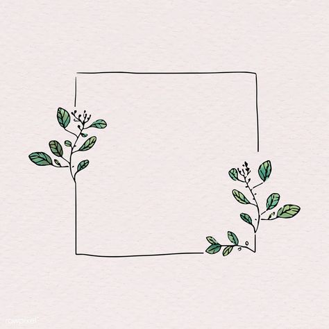 Doodle square floral frame vector | free image by rawpixel.com / Adj Doodle Boarders And Frames, Quote Doodles Journals, Floral Doodle Border, Journaling Borders Frames, Border For Quotes, Doodle Card Ideas, Cool Boarders Design, Doodles For Project, Cute Doodles For School