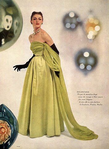 Cristóbal Balenciaga 1950 Evening Gown Vintage Balenciaga, Cristobal Balenciaga, Fashion 1950, 50's Fashion, 1950 Fashion, Glamour Vintage, Simply Fashion, Cristóbal Balenciaga, Robes Vintage