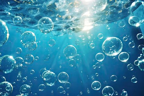 Underwater Background Wallpapers, Bubbles Underwater, References Photos, Underwater Bubbles, Bubbles Photography, Blue Bg, Fridge Wrap, Underwater Background, Sea Scapes