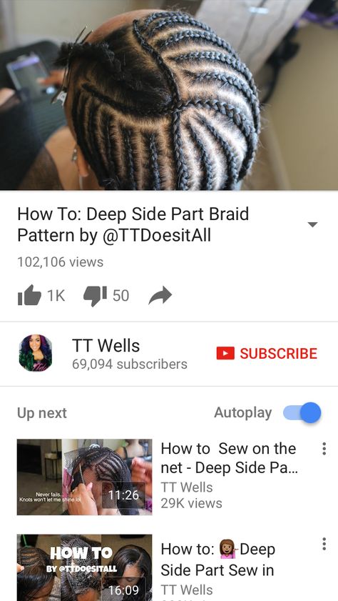 Side Part Braid Pattern, Braiding Patterns, Deep Side Part, Air Fryer Cooking Times, Braid Patterns, Side Part, Cooking Time, Air Fryer, Dreadlocks