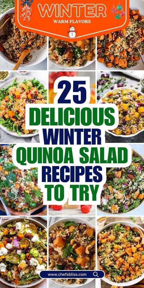 Quinoa Seasoning Recipes, Quinoa Winter Salad, Warm Quinoa Recipes, Simple Quinoa Recipes, Quinoa Recipes Salad, Healthy Winter Snacks, Quinoa Salad Recipes Cold, Costco Quinoa Salad, Warm Vegetable Salad