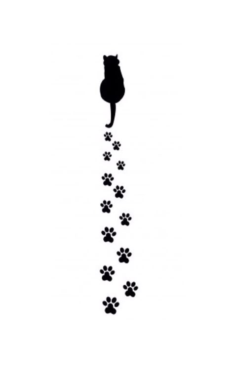 Silhouette of Cat's Back & Paw Prints | #cat #gato #crazycatlady #ilustração #illustration Silhouette Chat, Katt Grejer, Cat Tat, Cat Tattoo Designs, Cat Paw Print, Cat Tattoos, Funny Phone, Black Cat Art, Cat Quilt