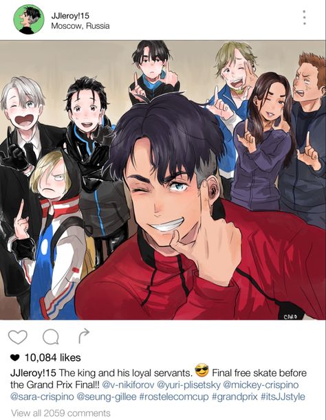 Yuri On Ice Instagram, Sara Crispino, Phichit Chulanont, Yuri On Ice Comic, Katsuki Yuri, Viktor Nikiforov, Yuuri Katsuki, Victor Nikiforov, Tous Les Anime